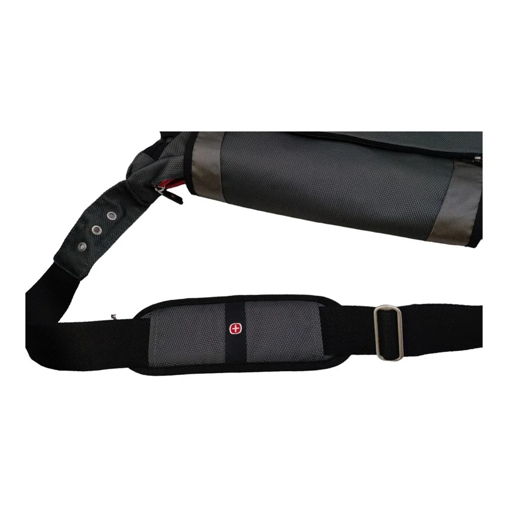 Swiss Gear Laptop Messenger Bag Shoulder Cloth Gray Dark Grey‎ Black Swissgear